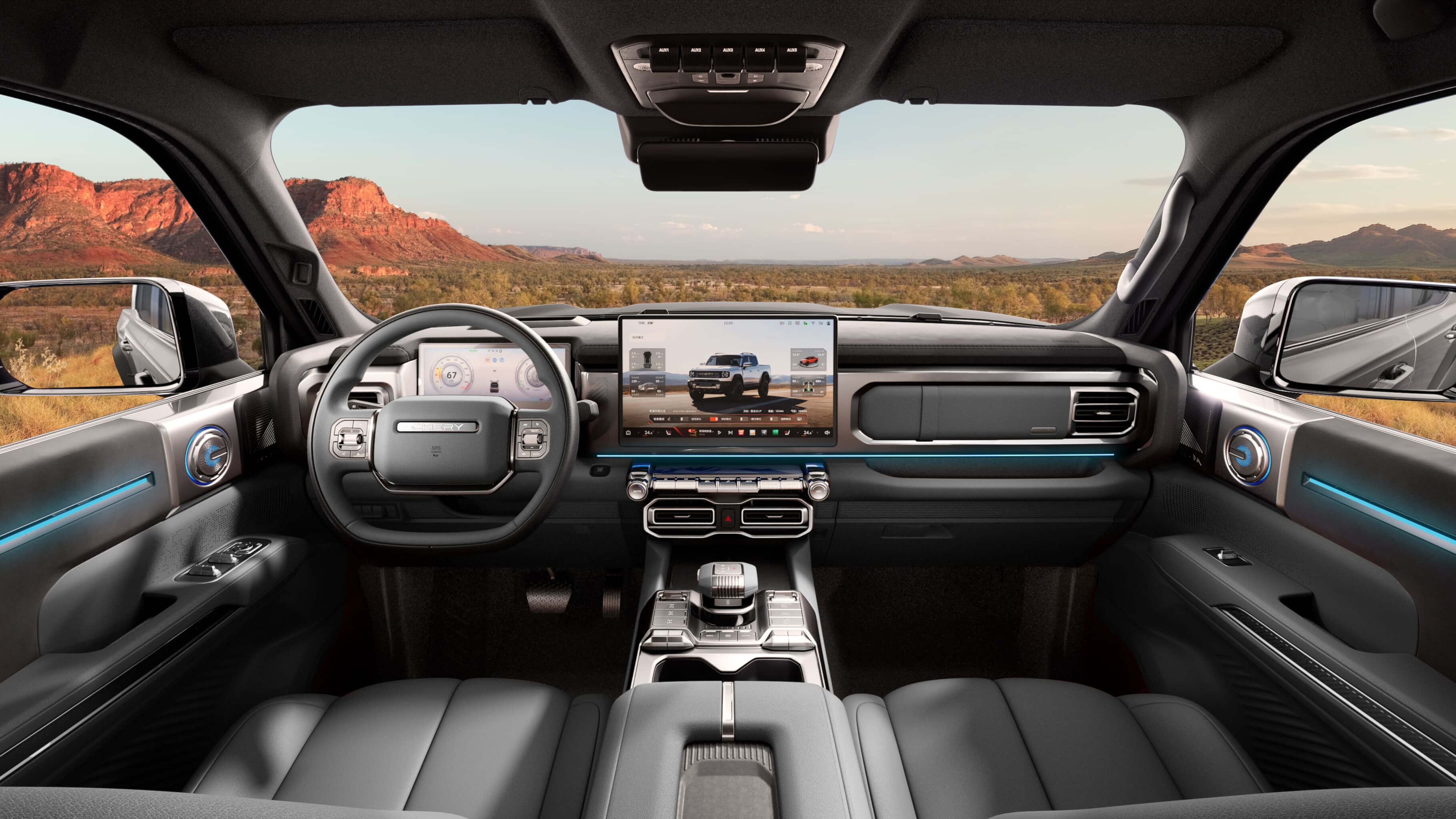 Chery Stockman right-hand-drive interior in official Chery New Zealand imagery
