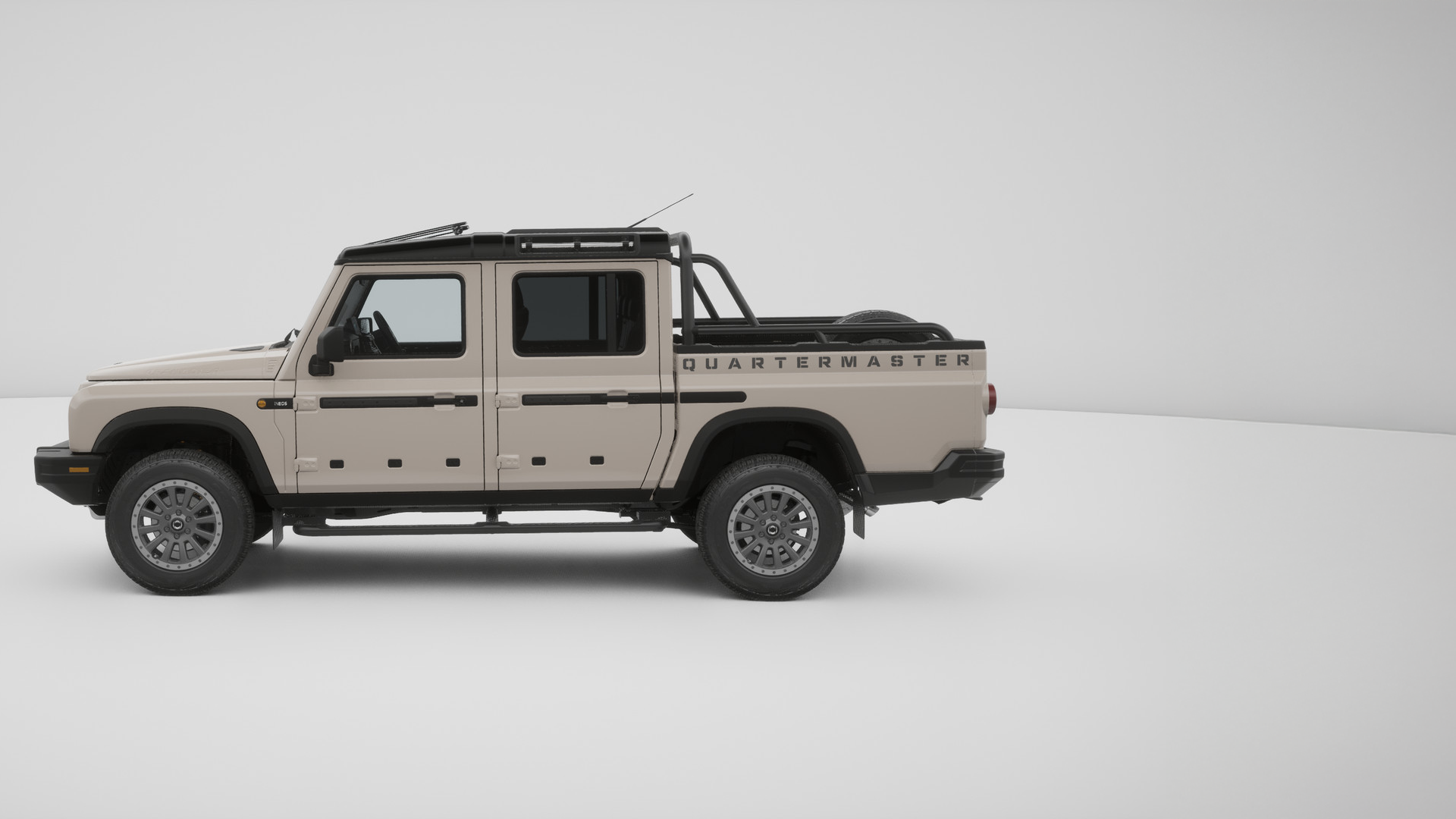 INEOS Grenadier Quartermaster Trialmaster dual-cab pickup in official manufacturer imagery
